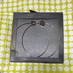 14k Rose Gold Plated Hoop Earrings